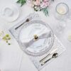 Pack Of 6 Glossy 12×18 Inches Rectangle NET Table Placemats With Firm Grip Rubber Bottom (Colour: Silver)(Code: 5-12-65) - Image 7