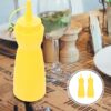 24Oz Pack of 3 Curved Sauce Bottle Salad Dressing Bottle Ketchup Mayonnaise Bottle (Colour: Yellow) - Image 6
