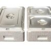  59x37.5x24cm Commercial Foam Insulation Based Rectangle Containers with SS GN Pans for Hot and Cold Storage. (Model: 2 Compartments x 1/2 GN Pan, Depth: 150mm) - Image 6