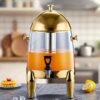 Golden 13L 2 in 1 (Hot & Cold) Tea/Coffee Beverage Dispenser Urn Container with SS Body, Side PC Dome & Stand - Image 6