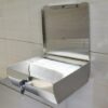Rectangle Stainless Steel Wall Mountable Tissue Paper Toilet Paper Holder. - Image 6