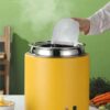 400W Electric 10L Commercial Plain Patterned Soup Pot. (Colour: Yellow) - Image 6
