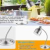 Electric Tiltable 86cm Tall U Shaped Food Warming Standing Lamp (Colour: Silver) - Image 7