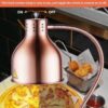 Electric Tiltable 86cm Tall U Shaped Food Warming Standing Lamp (Colour: Rose Gold) - Image 6