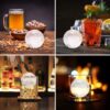 Silicone 4 Section Round Reusable Ice Ball Tray Sphere Mold (Multicolor, 4 Slot) - Image 6