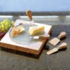 Large Size 4pcs Cheese Knife Set Heavy Duty Stainless Steel Food Grade Made 4 PCS Cheese Knife Set, Premium Cheese Slicer Cutter Collection with Wooden Handle (Large Size) - Image 6