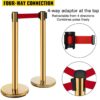 Set of A4 Size Golden Horizontal Instruction Display Board And Golden SS Queue Manager with Red Tape - Image 6