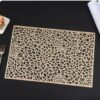 Pack of 6 Glossy 12×18 Inches Rectangle NET Table Placemats with Firm Grip Rubber Bottom (Colour: Gold)(Code: 5-12-66) - Image 7