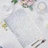 Pack Of 6 Glossy 12×18 Inches Rectangle NET Table Placemats With Firm Grip Rubber Bottom (Colour: Silver)(Code: 5-12-65) - Image 8