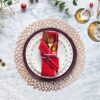 Pack of 6 Glossy 15 Inches Wide Round NET Table Placemats with Firm Grip Rubber Bottom (Colour: Gold)(Code: 5-12-68) - Image 8