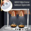 615W Electric SS Double Headed Food Lamp Warmer With Top And Bottom Heating (Colour: Rose Gold) - Image 7