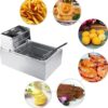 2500W Electric 8L Full SS 304 Grade Single Tank Commercial Fryer with Heavy Duty Quality Coil Element - Image 7