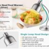 Electric Tiltable 86cm Tall U Shaped Food Warming Standing Lamp (Colour: Silver) - Image 8