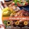Electric Tiltable 86cm Tall U Shaped Food Warming Standing Lamp (Colour: Rose Gold) - Image 7