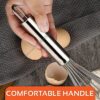 10 Inches Whisk SS Wire Based Hangable Commercial SS Whisk, Manual Hand Mixer, Froth Whisker (Size: 10 Inches, Handle Size: 5 Inches App.) - Image 7