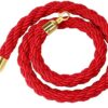 5 Feet Long Removable Red Twisted Velvet Rope for Queue Manager Crowd Control Rope Divider with Golden Chrome Plated Hooks Stanchion Rope Partition Barrier (Rope Material: Velvet, Rope Colour: Red, Rope Length: 5 Feet App.) - Image 8