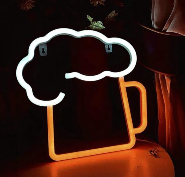 Neon LED "Beer" Signage Multicoloured Display Decorative Beer Emoji Sign - Image 8