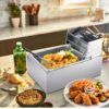 2500W Electric 8L Full SS 304 Grade Single Tank Commercial Fryer with Heavy Duty Quality Coil Element - Image 8