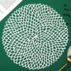 Pack of 6 Glossy 15 Inches Wide Round NET Table Placemats with Firm Grip Rubber Bottom (Colour: Silver)(Code: 5-12-67) - Image 10