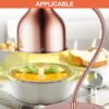Electric Tiltable 86cm Tall U Shaped Food Warming Standing Lamp (Colour: Rose Gold) - Image 9