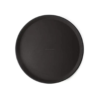 16 Inches Wide Round Non-Breakable Anti Skid Super Fibre Glass Service Tray with Heavy Rubber Grip Tray (Colour: Black)
