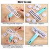 Fondan Ribbon Cutter Wheel with 4 Different Roller Patterns with 9pcs per Pattern Lattice Cutter, Noodle Dough Cutter, Pastry Tool Cutter (Size: 23x19x5cm) - Image 4
